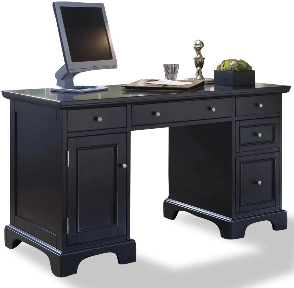 homestyles® Bedford Black Pedestal Desk