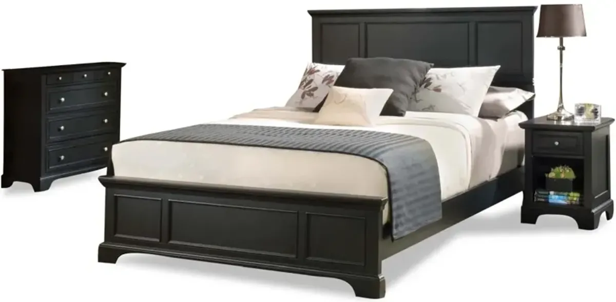 homestyles® Bedford 3-Piece Black Queen Bed Set