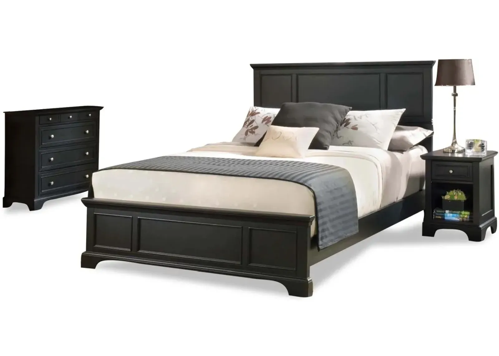 homestyles® Bedford 3-Piece Black Queen Bed Set