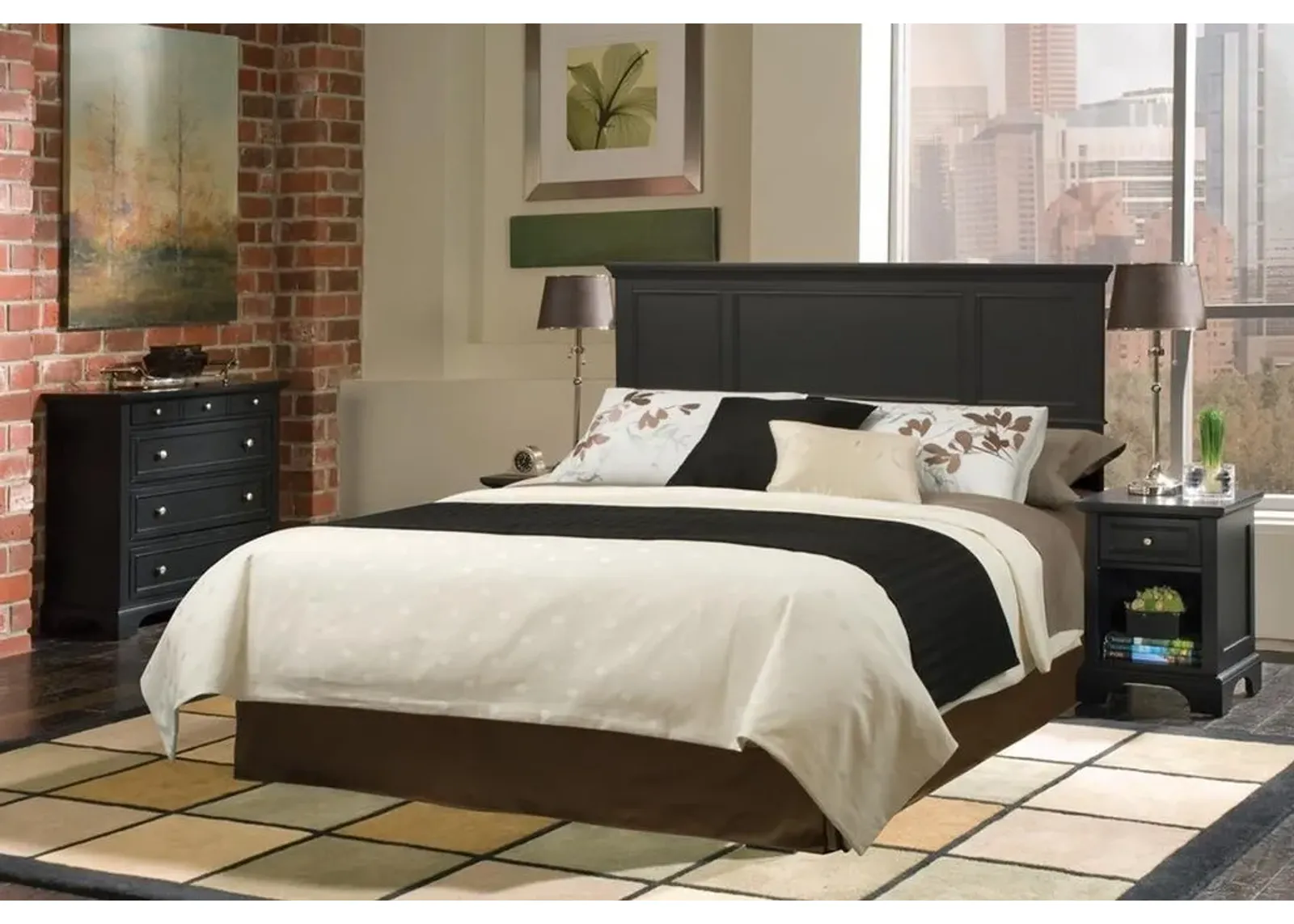 homestyles® Bedford 4-Piece Black Queen Bedroom Set