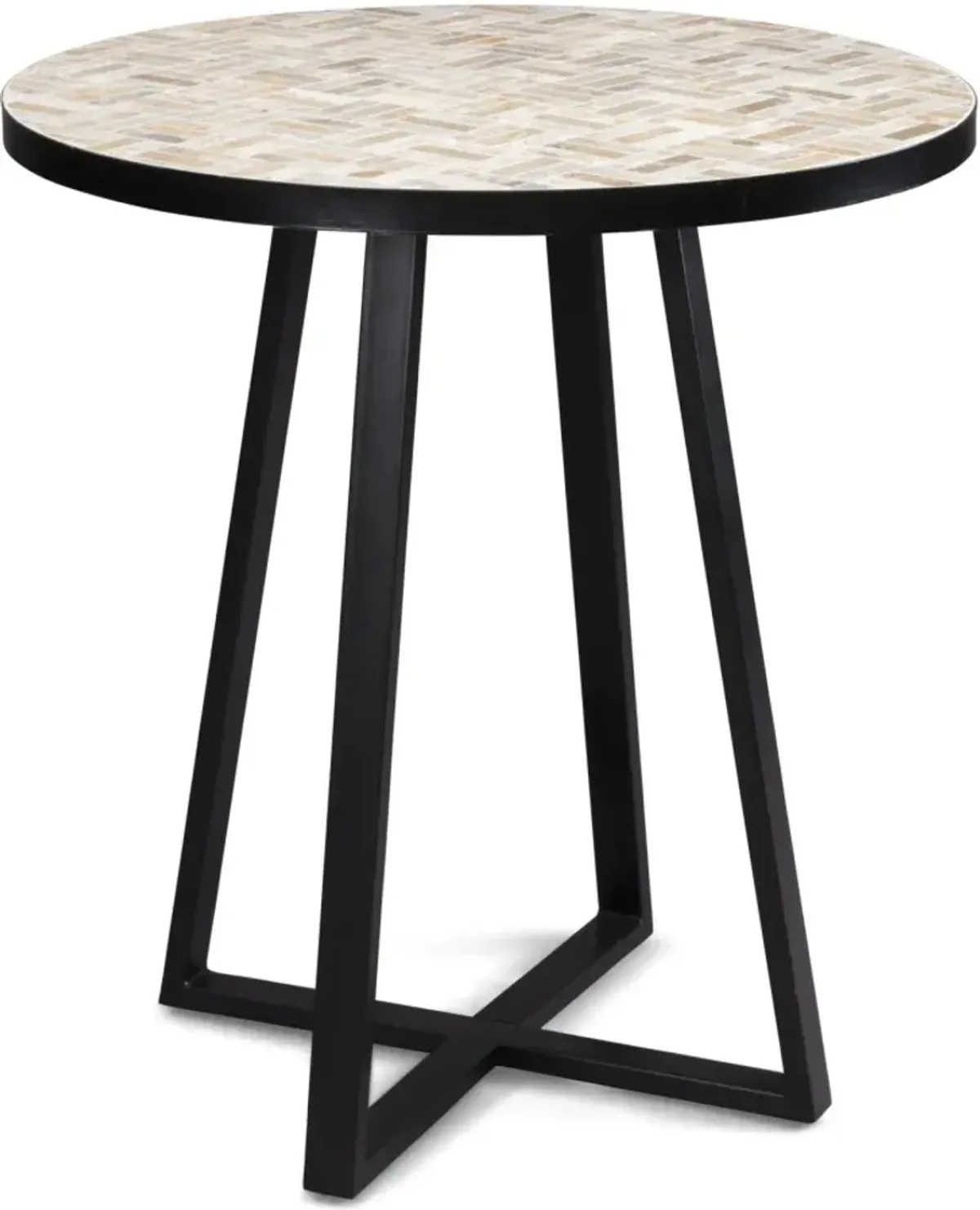 homestyles® Panama Brown Bistro Table with Black Base