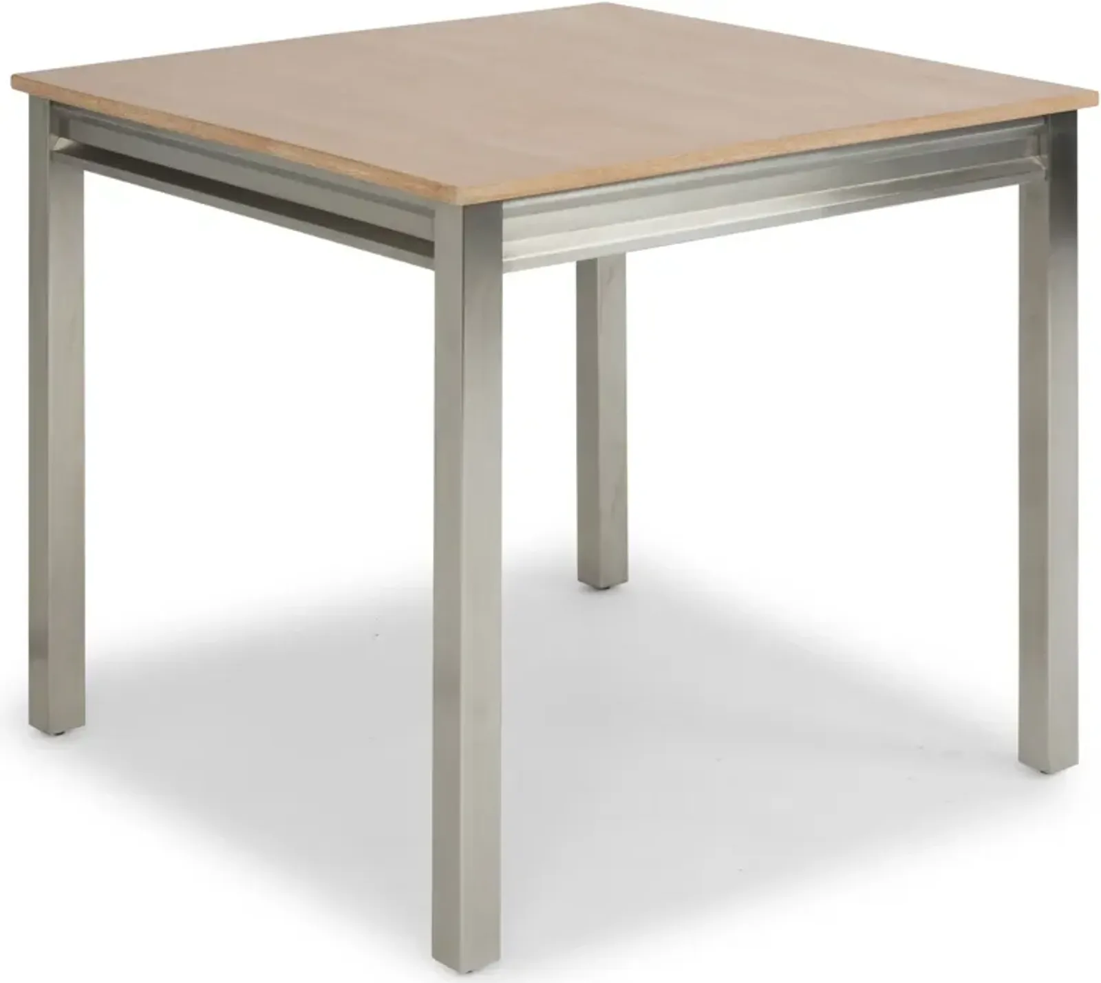 homestyles® Sheffield Brown Square Dining Table with Stainless Steel Frame