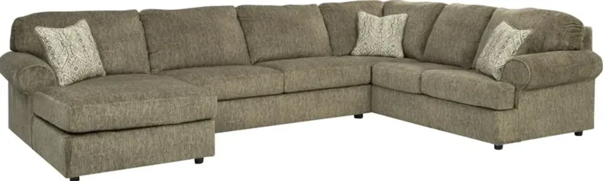 Signature Design by Ashley® Hoylake 3-Piece Chocolate Left-Arm Facing Sectional and Chaise