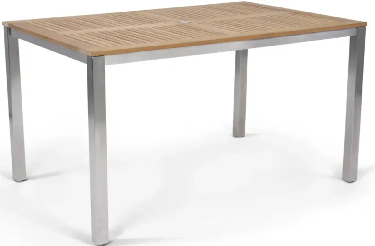 homestyles® Aruba Brown Dining Table with Stainless Steel Frame