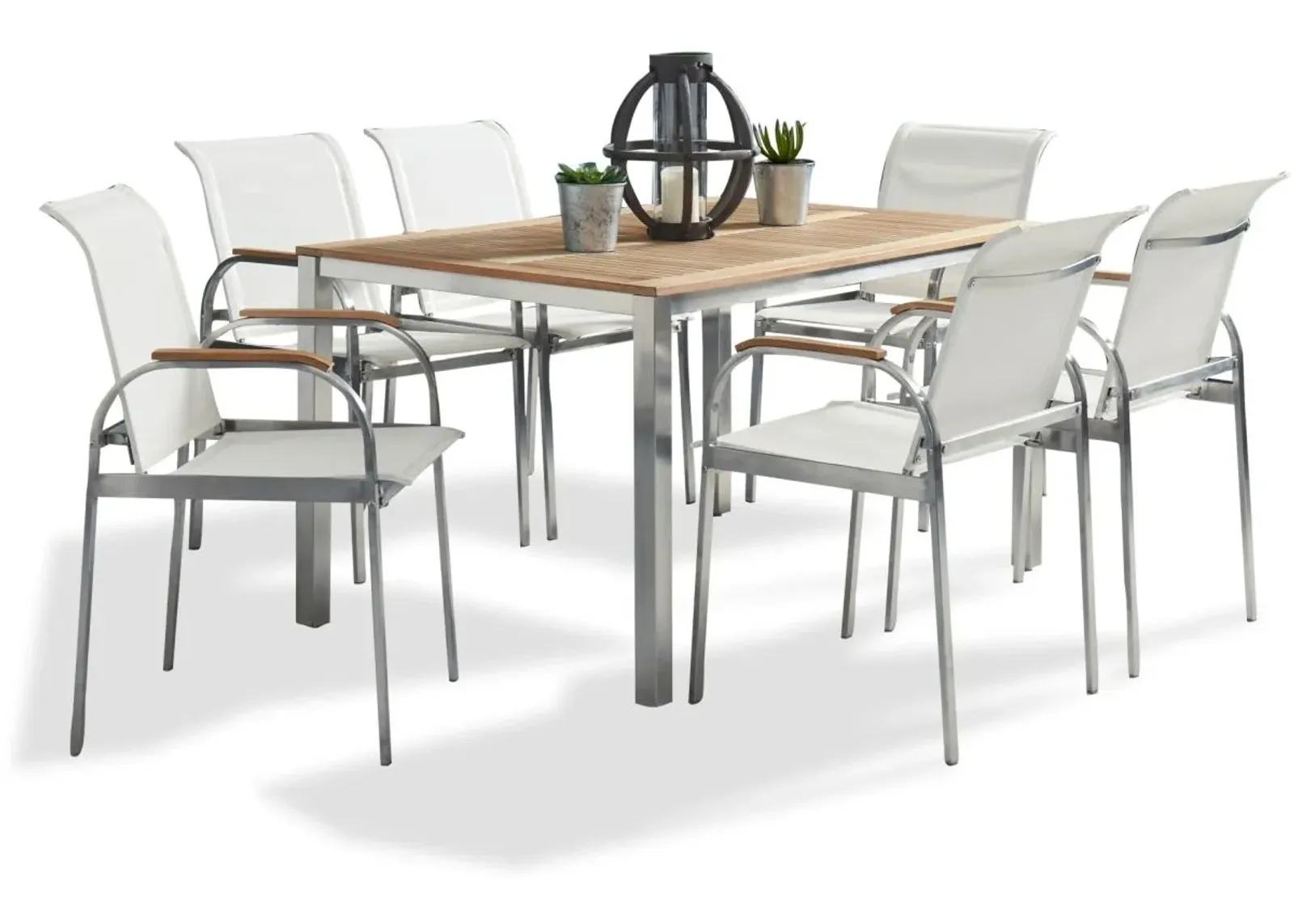 homestyles® Aruba 7-Piece White Outdoor Dining Set