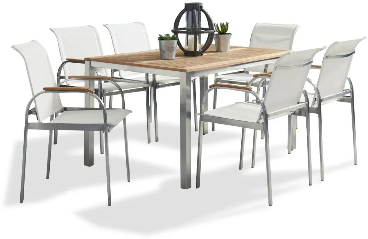 homestyles® Aruba 7-Piece White Outdoor Dining Set