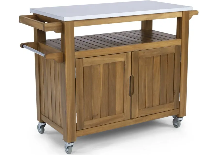 homestyles® Maho Brown Kitchen Cart