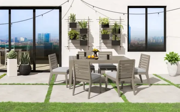 homestyles® Sustain 7-Piece Gray Outdoor Dining Set