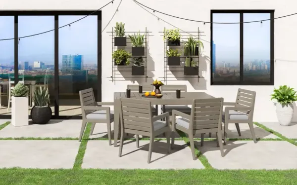homestyles® Sustain 7-Piece Gray Outdoor Dining Set