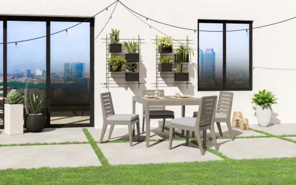 homestyles® Sustain 5-Piece Gray Outdoor Dining Set