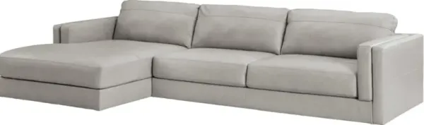 Signature Design by Ashley® Amiata 2-Piece Glacier Left-Arm Facing Chaise Sectional