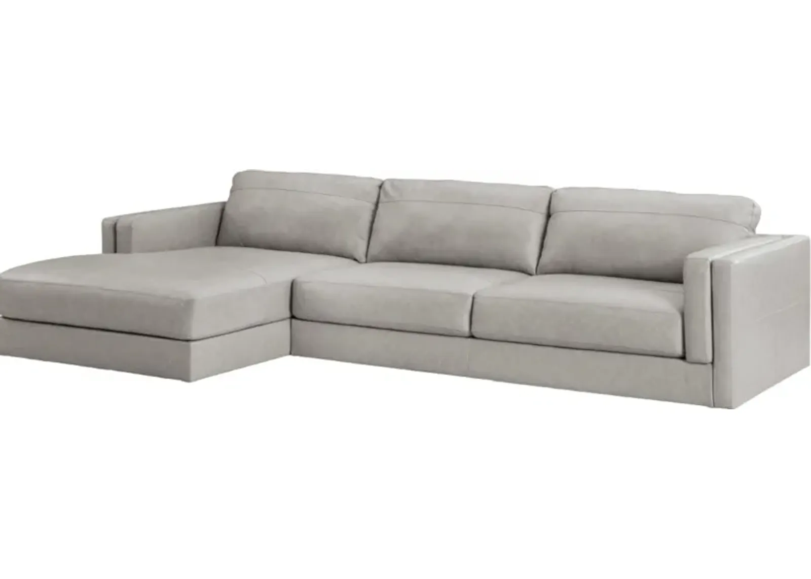 Signature Design by Ashley® Amiata 2-Piece Glacier Left-Arm Facing Sectional and Chaise