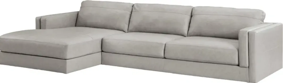 Signature Design by Ashley® Amiata 2-Piece Glacier Left-Arm Facing Sectional and Chaise