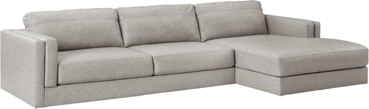 Signature Design by Ashley® Amiata 2-Piece Glacier Sectional with Chaise