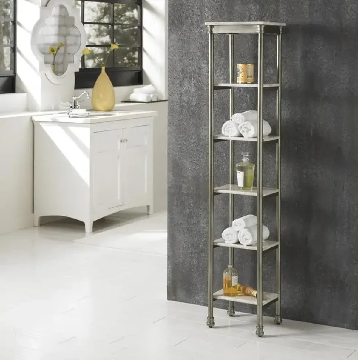homestyles® Orleans Gray Six Tier Shelf