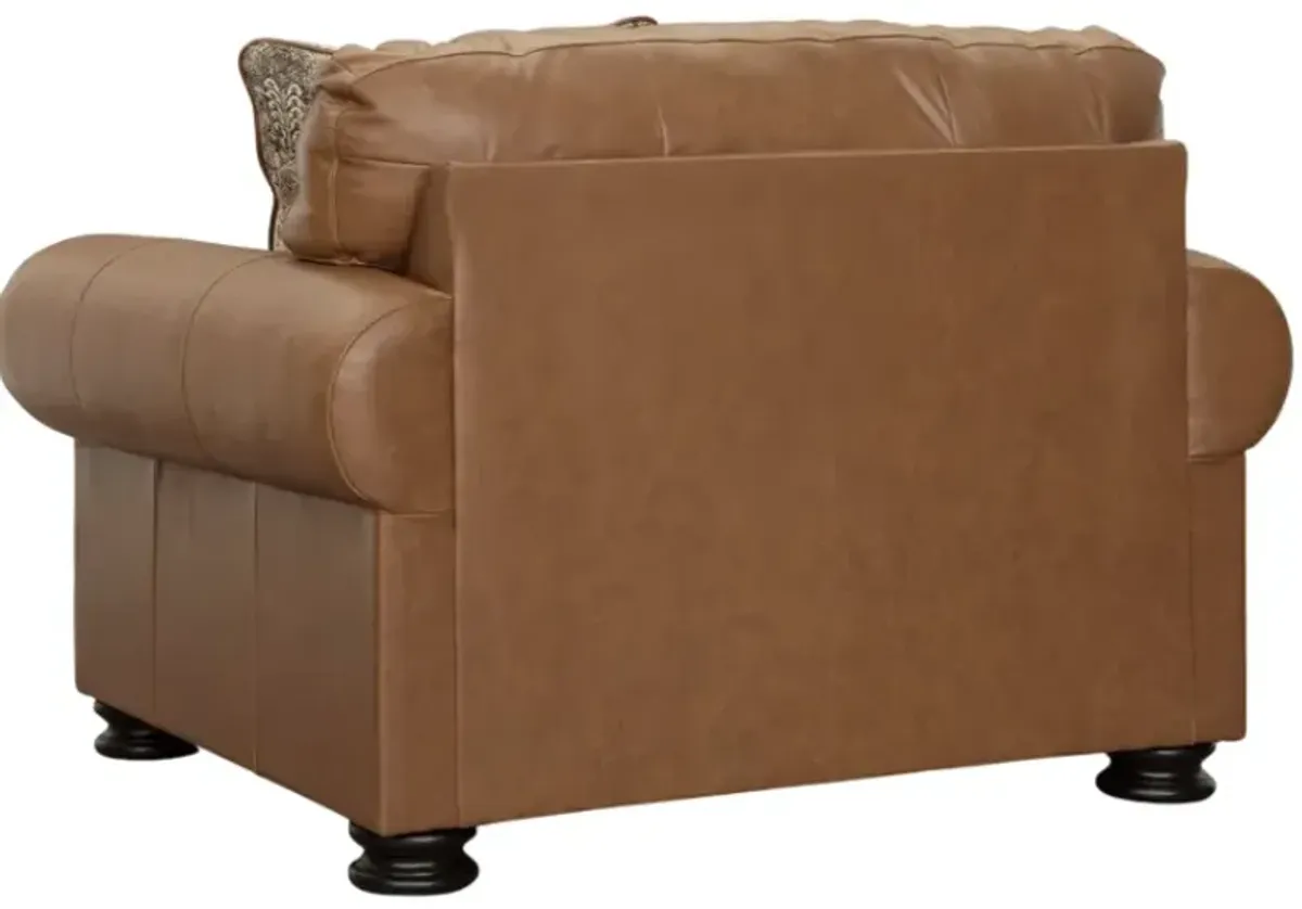 Signature Design by Ashley® Carianna Caramel Chair and a Half