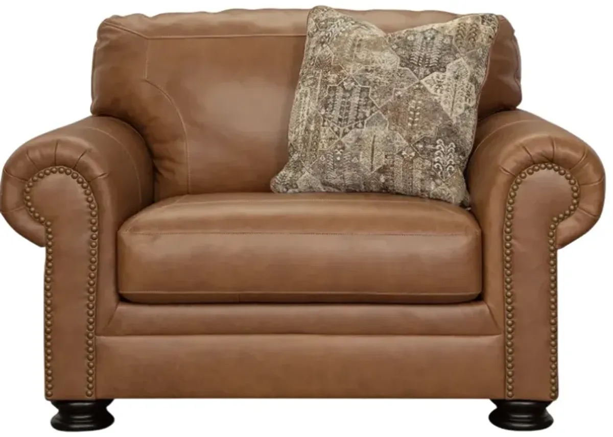 Signature Design by Ashley® Carianna Caramel Chair and a Half