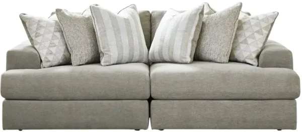 Signature Design by Ashley® Avaliyah 2-Piece Ash Small Spaced Sectional