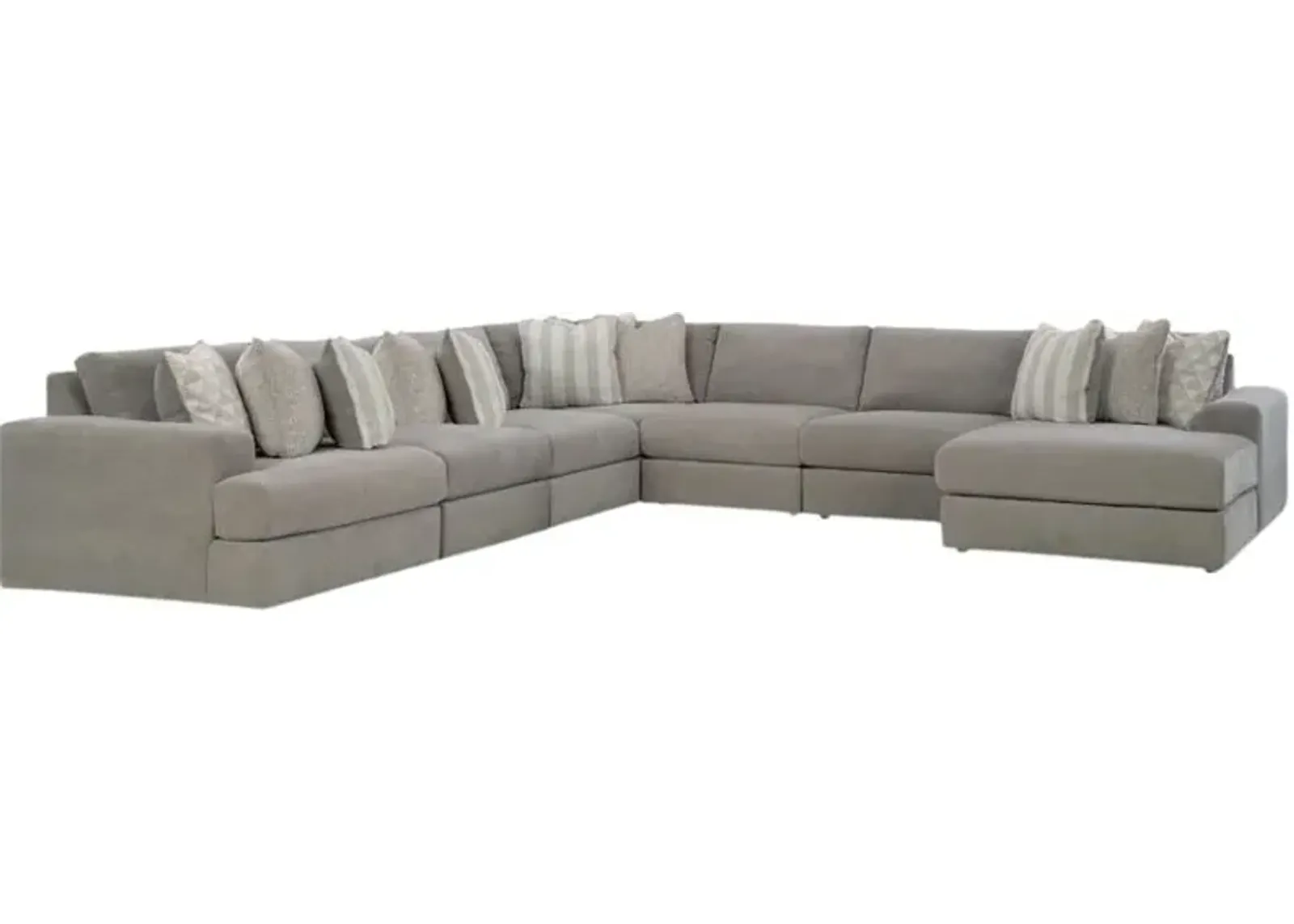 Signature Design by Ashley® Avaliyah 7-Piece Ash Right-Arm Facing Sectional and Chaise