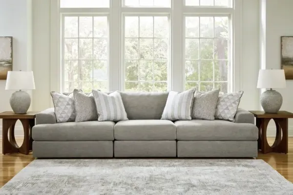 Signature Design by Ashley® Avaliyah 3-Piece Ash Small Spaced Sectional