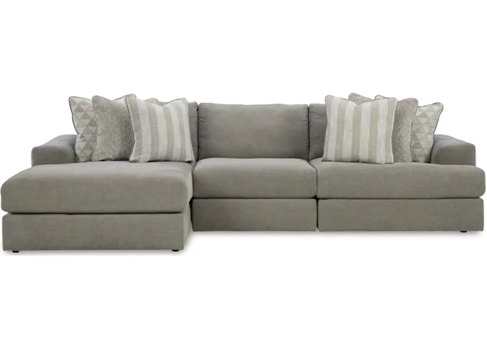 Signature Design by Ashley® Avaliyah 3-Piece Ash Left-Arm Facing Sectional and Chaise