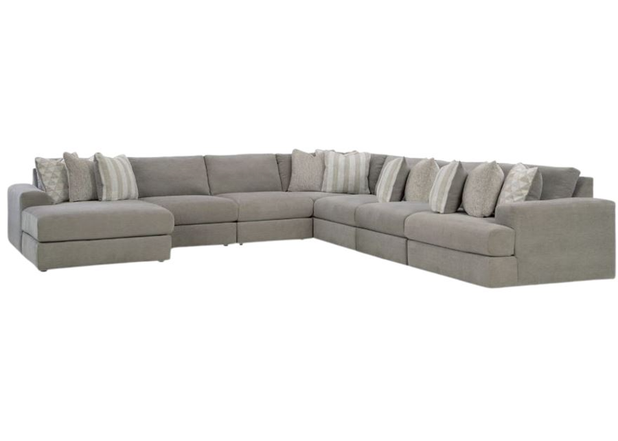 Signature Design by Ashley® Avaliyah 7-Piece Ash Left-Arm Facing Sectional and Chaise