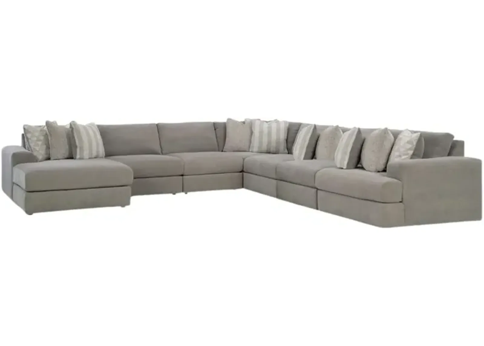 Signature Design by Ashley® Avaliyah 7-Piece Ash Left-Arm Facing Sectional and Chaise