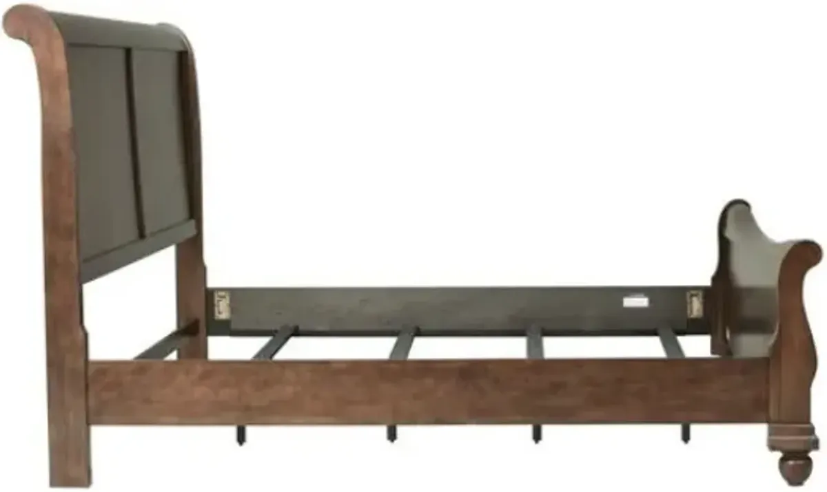 Liberty Furniture Rustic Traditions Rustic Cherry King Sleigh Bed