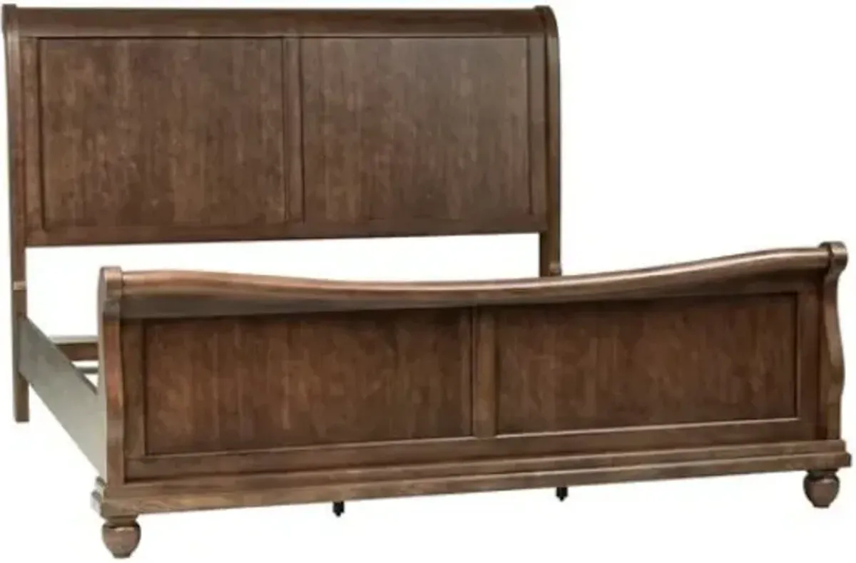 Liberty Furniture Rustic Traditions Rustic Cherry Queen Sleigh Bed