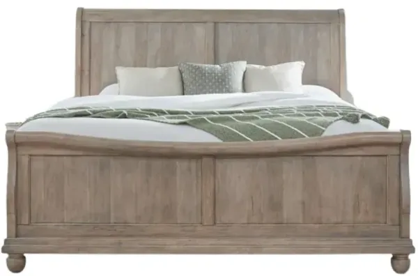 Liberty Furniture Rustic Traditions Saddle Tan Queen Sleigh Bed