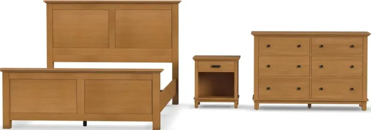 homestyles® Oak Park 3-Piece Brown Queen Panel Bedroom Set