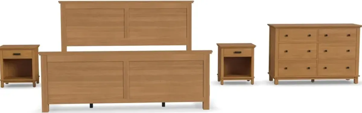 homestyles® Oak Park 4-Piece Brown King Panel Bedroom Set