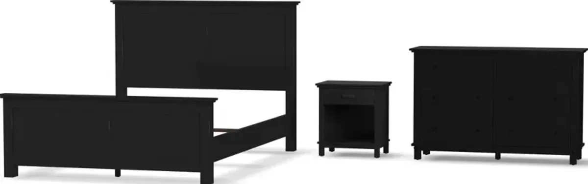 homestyles® Oak Park 3-Piece Black Queen Panel Bedroom Set