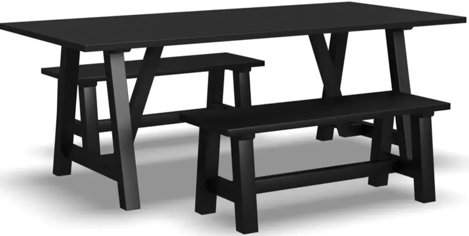 homestyles® Trestle 3-Piece Black Dining Table Set