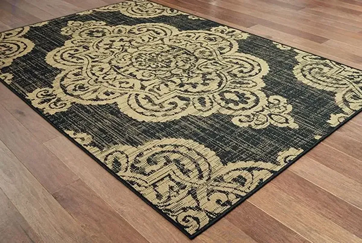 Oriental Weavers Marina Black 8'x11' Rug