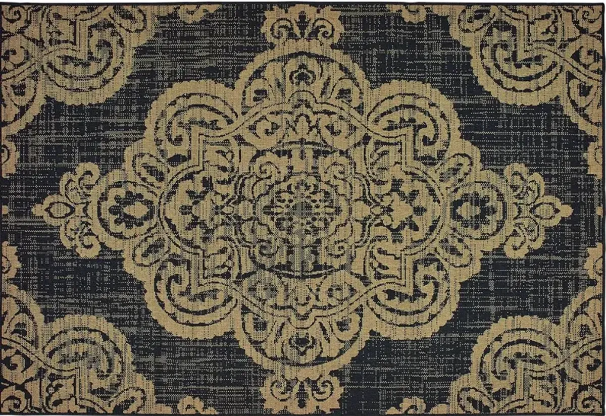 Oriental Weavers Marina Black 8'x11' Rug