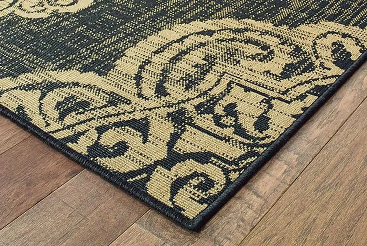 Oriental Weavers Marina Black 9'x13' Rug