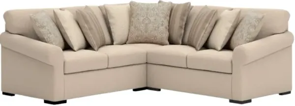 Benchcraft® LadyMae 3-Piece Twill Curved Sectional