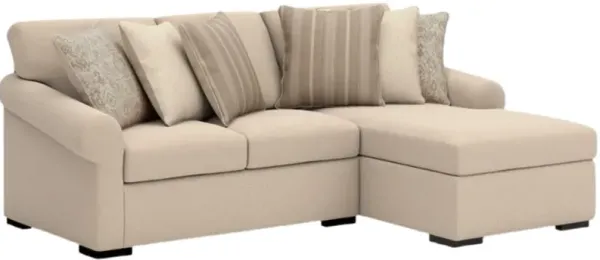 Benchcraft® LadyMae 2-Piece Twill Right-Arm Facing Sectional and Chaise