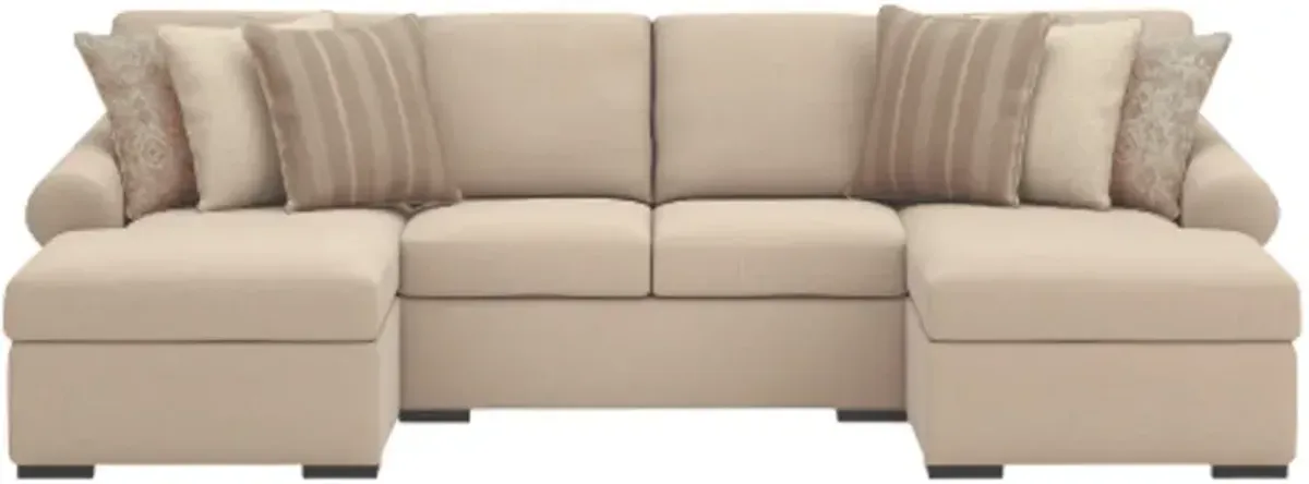 Benchcraft® LadyMae 3-Piece Twill Sectional with Chaise