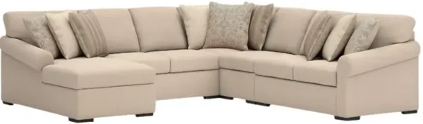 Benchcraft® LadyMae 5-Piece Twill Left-Arm Facing Sectional and Chaise