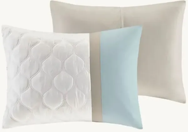 Olliix by 510 Design Shawnee Seafoam Queen 8 Piece Comforter Set