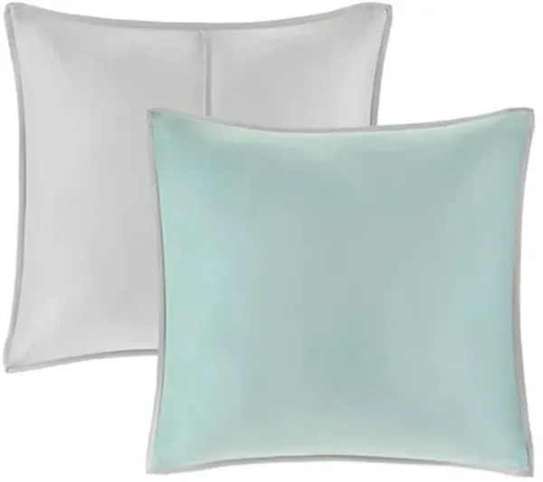 Olliix by 510 Design Tinsley Seafoam/Grey Queen 8 Piece Comforter Set