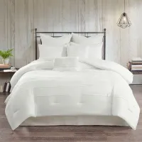 Olliix by 510 Design White Jenda 8 Piece Queen Comforter Set