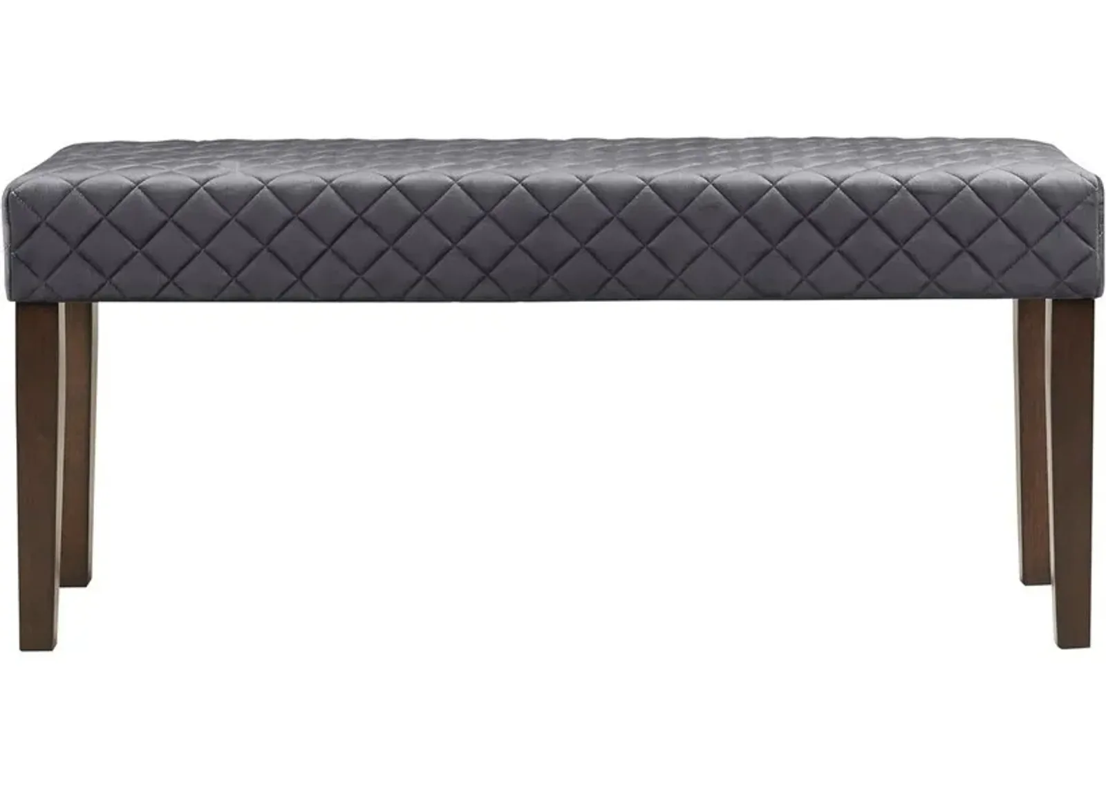 Olliix by 510 Design Cheshire Gray Quilted Upholstered Accent Bench