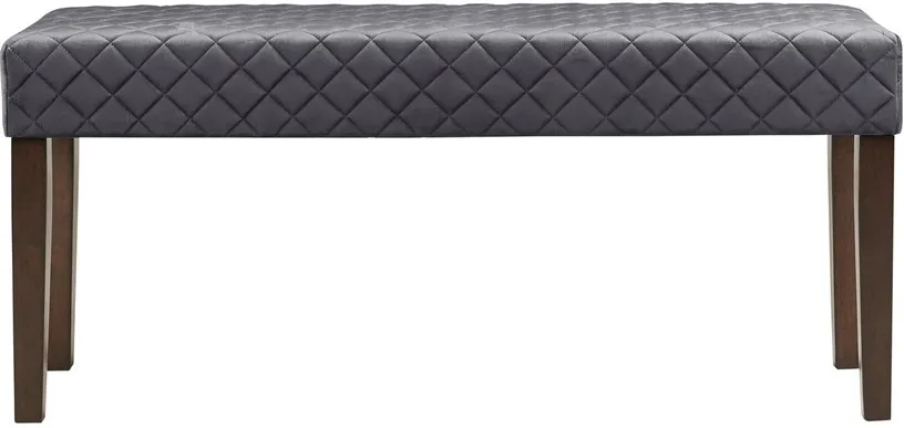 Olliix by 510 Design Cheshire Gray Quilted Upholstered Accent Bench
