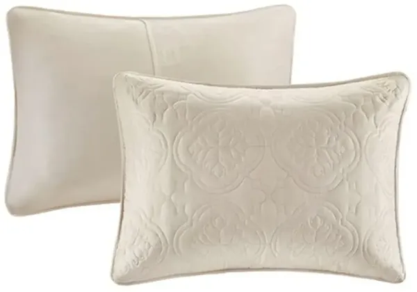 Olliix by 510 Design Oakley Cream King/California King 3 Piece Reversible Bedspread Set