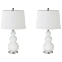 Olliix by 510 Design Covey 2 White Table Lamp Set