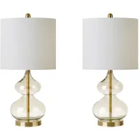 Olliix by 510 Design Gold Set of 2 Ellipse Table Lamps