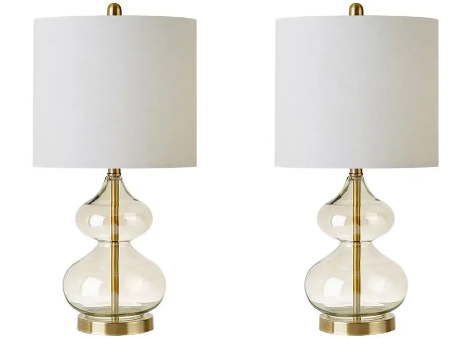 Olliix by 510 Design Gold Set of 2 Ellipse Table Lamps